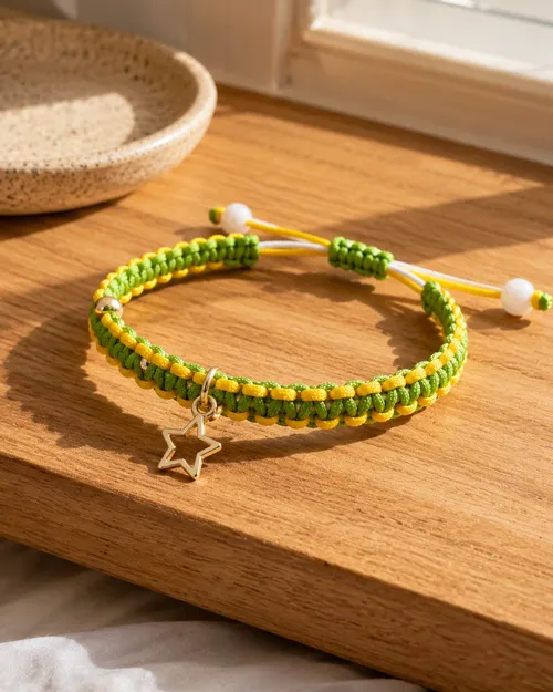 Pulseira de macramê artesanal