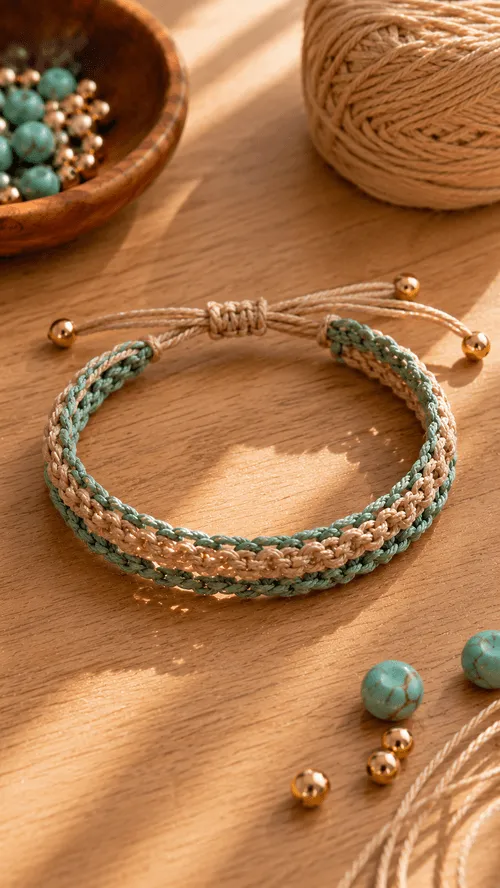 Pulseira de macramê artesanal