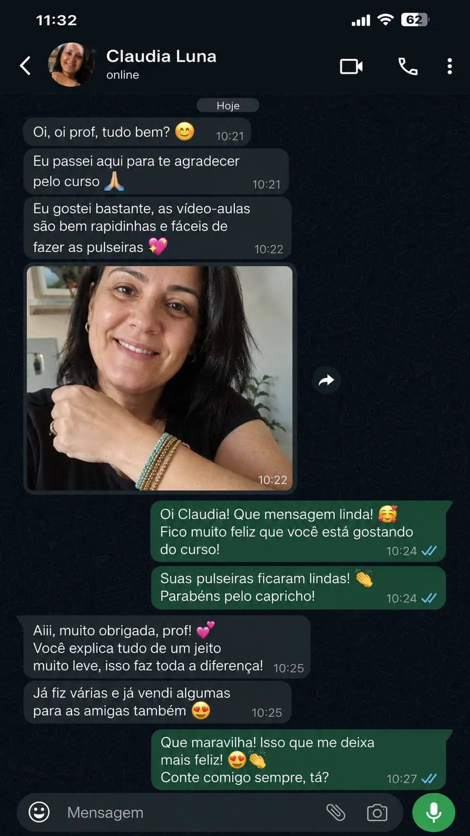Depoimento de aluna